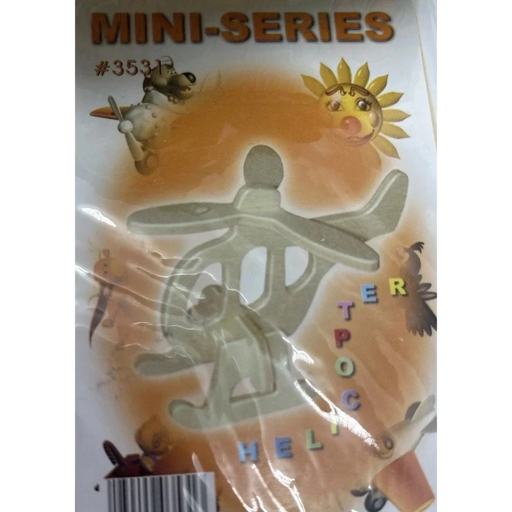 Mini‎ Wood Helicopter Puzzle 3-D Wood Model Build Kit Gift Craft Construction